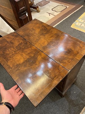 Lot 227 - A George I walnut and feather-banded bachelor's chest