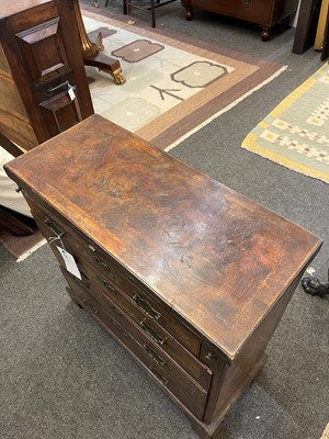 Lot 227 - A George I walnut and feather-banded bachelor's chest