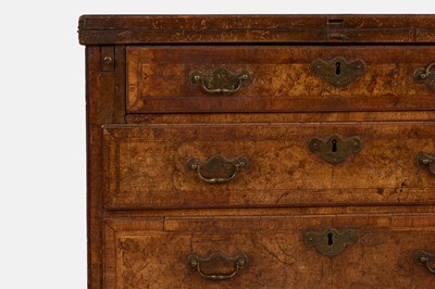 Lot 227 - A George I walnut and feather-banded bachelor's chest