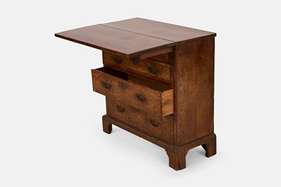 Lot 227 - A George I walnut and feather-banded bachelor's chest