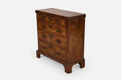 Lot 227 - A George I walnut and feather-banded bachelor's chest