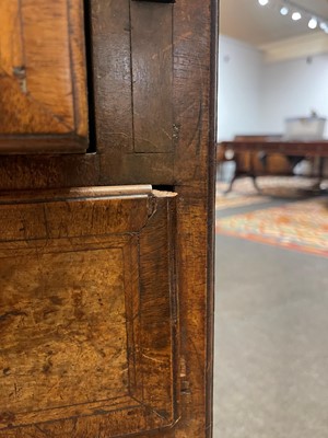 Lot 227 - A George I walnut and feather-banded bachelor's chest