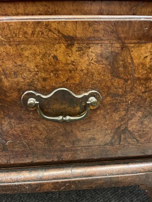 Lot 227 - A George I walnut and feather-banded bachelor's chest