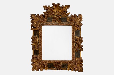 Lot 132 - A baroque-style painted giltwood mirror