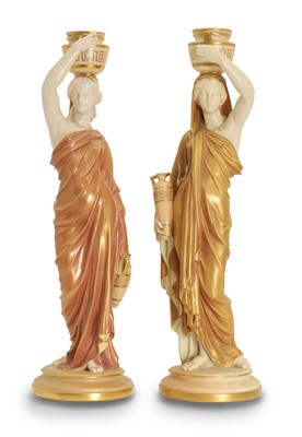 Lot 110 - A pair of Royal Worcester figurines