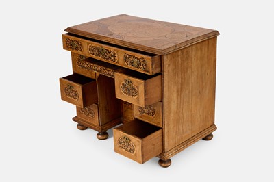 Lot 46 - A William and Mary walnut seaweed marquetry desk