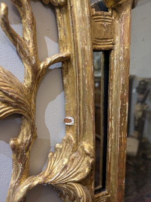 Lot 10 - A George III-style giltwood pier mirror in the manner of William and John Linnell