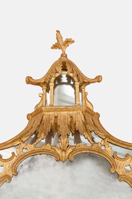 Lot 10 - A George III-style giltwood pier mirror in the manner of William and John Linnell