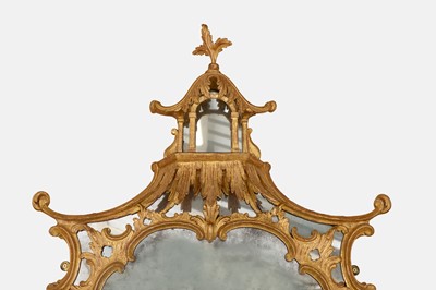Lot 10 - A George III-style giltwood pier mirror in the manner of William and John Linnell
