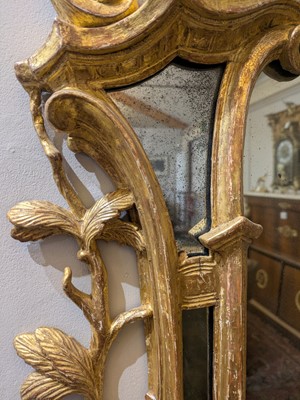 Lot 10 - A George III-style giltwood pier mirror in the manner of William and John Linnell