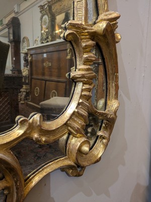 Lot 10 - A George III-style giltwood pier mirror in the manner of William and John Linnell