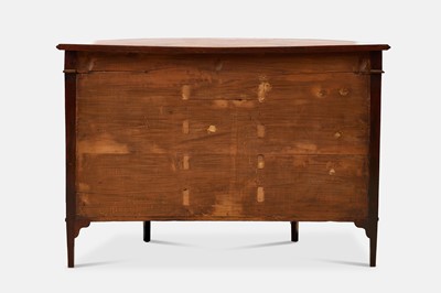 Lot A George III satinwood, harewood and marquetry commode attributed to Ince & Mayhew