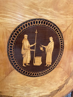 Lot 11 - A George III satinwood, harewood and marquetry commode attributed to Ince & Mayhew