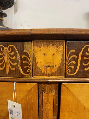 Lot 11 - A George III satinwood, harewood and marquetry commode attributed to Ince & Mayhew