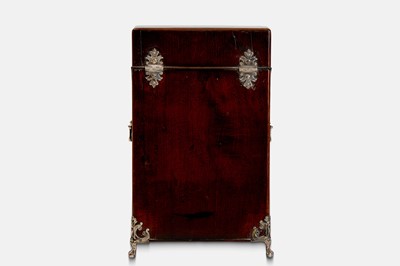 Lot 9 - A George III mahogany and silver-mounted knife box