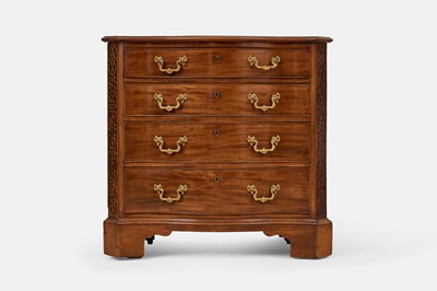 Lot 3 - A George III mahogany serpentine chest of drawers
