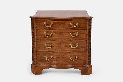 Lot 3 - A George III mahogany serpentine chest of drawers