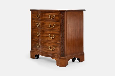 Lot 3 - A George III mahogany serpentine chest of drawers