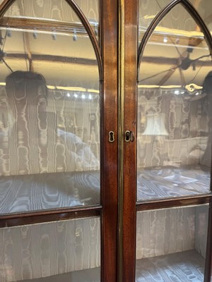 Lot 13 - A George III mahogany secretaire bookcase