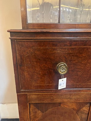 Lot 13 - A George III mahogany secretaire bookcase
