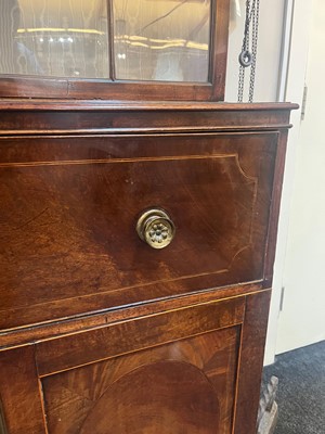 Lot 13 - A George III mahogany secretaire bookcase