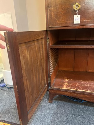 Lot 13 - A George III mahogany secretaire bookcase