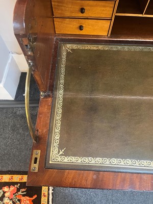 Lot 13 - A George III mahogany secretaire bookcase