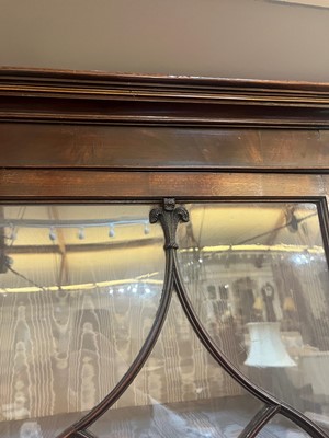 Lot 13 - A George III mahogany secretaire bookcase