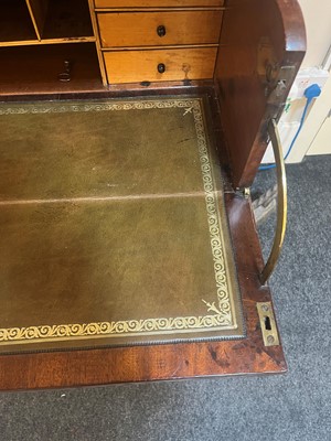 Lot 13 - A George III mahogany secretaire bookcase