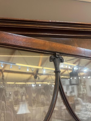 Lot 13 - A George III mahogany secretaire bookcase