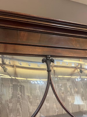 Lot 13 - A George III mahogany secretaire bookcase
