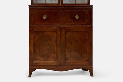Lot 13 - A George III mahogany secretaire bookcase