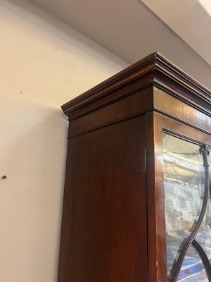 Lot 13 - A George III mahogany secretaire bookcase