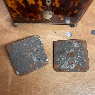 Lot 1 - A George III tortoiseshell, silver and ivory tea caddy