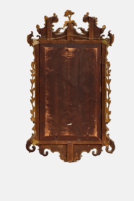 Lot 20 - A George II walnut and parcel-gilt mirror
