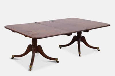 Lot 15 - A Regency mahogany twin-pedestal dining table