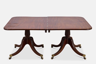 Lot 15 - A Regency mahogany twin-pedestal dining table