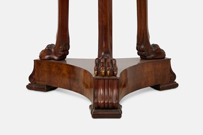 Lot 44 - A pair of mahogany, porphyry and ormolu torchères