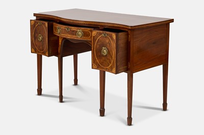 Lot 16 - A late George III mahogany and marquetry sideboard