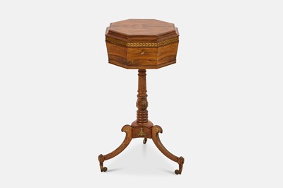 Lot 24 - A Regency rosewood and brass teapoy