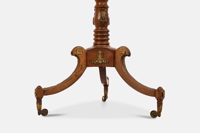 Lot 24 - A Regency rosewood and brass teapoy
