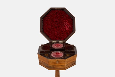Lot 24 - A Regency rosewood and brass teapoy
