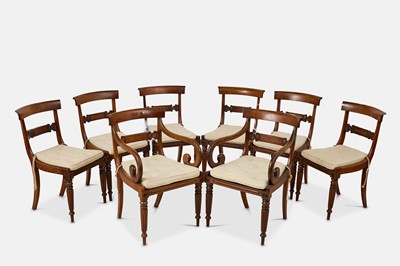 Lot 14 - A set of eight George IV mahogany dining chairs