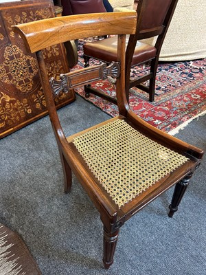 Lot 14 - A set of eight George IV mahogany dining chairs