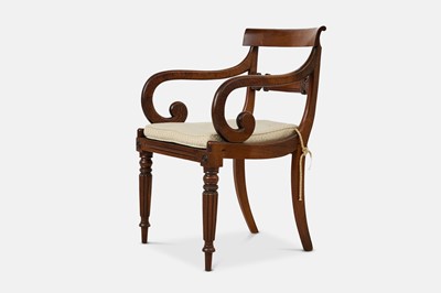 Lot 14 - A set of eight George IV mahogany dining chairs