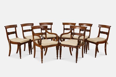 Lot 14 - A set of eight George IV mahogany dining chairs