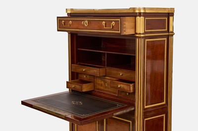Lot 19 - A Louis XVI mahogany, amaranth and ormolu secrétaire à abattant