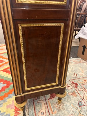 Lot 19 - A Louis XVI mahogany, amaranth and ormolu secrétaire à abattant