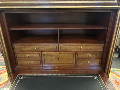 Lot 19 - A Louis XVI mahogany, amaranth and ormolu secrétaire à abattant
