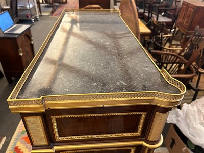 Lot 19 - A Louis XVI mahogany, amaranth and ormolu secrétaire à abattant